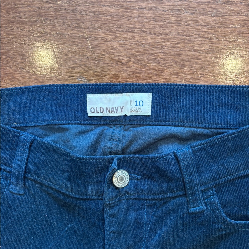Old Navy Women's Blue Corduroy Pants